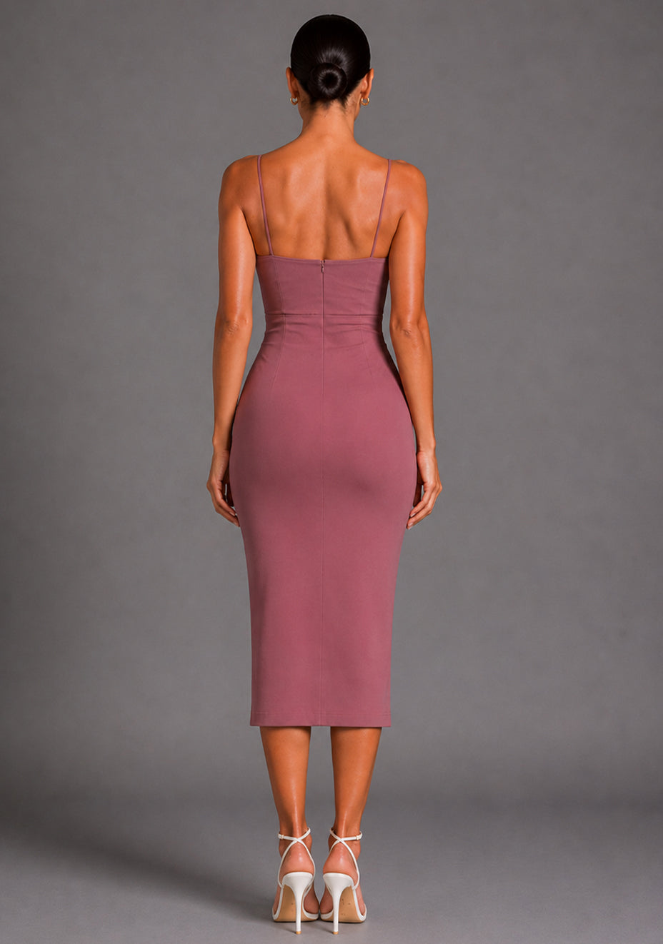 Martina | Strappy Cut Out Rose Midaxi Dress