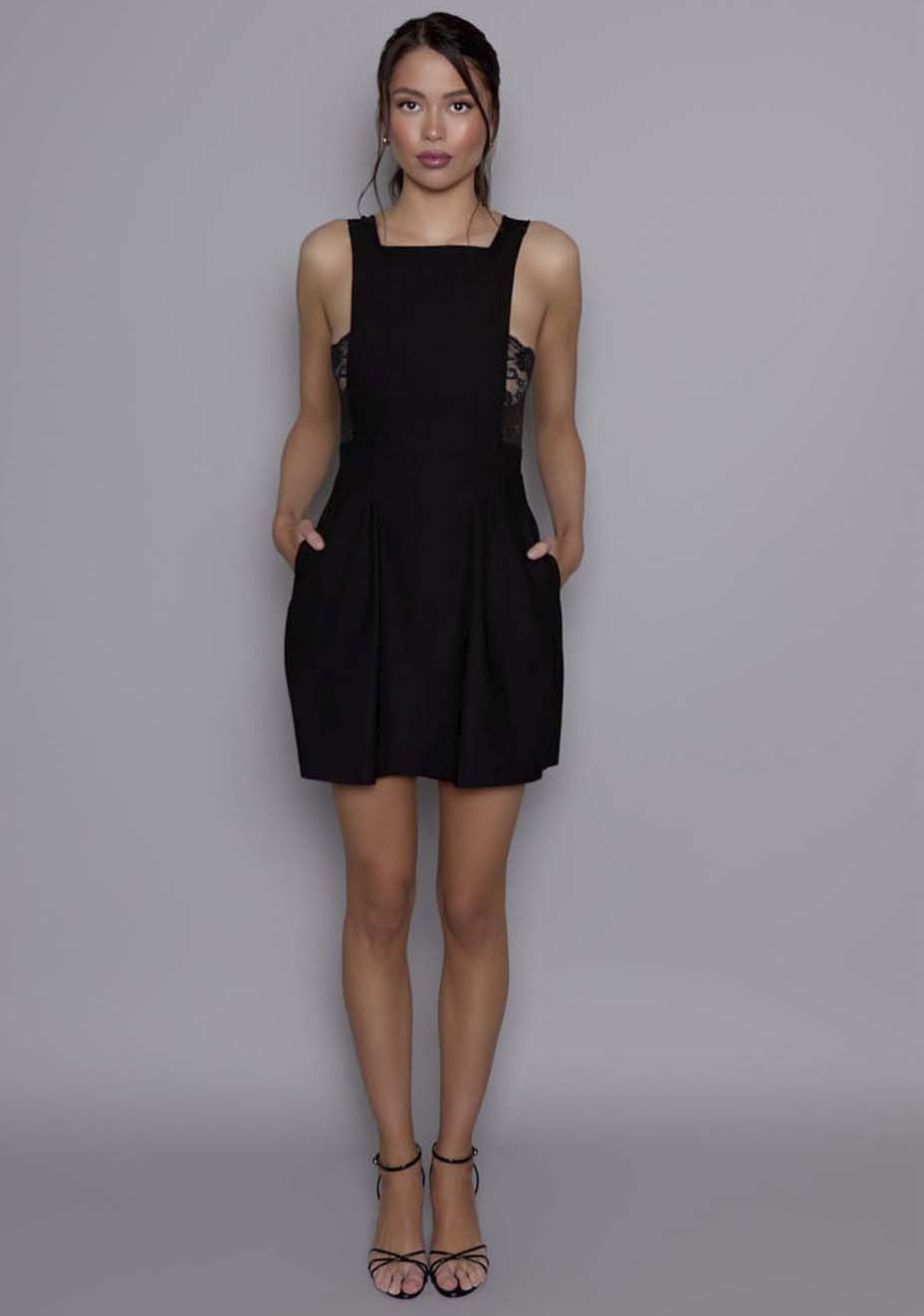Noa | Open Back Black Mini Dress