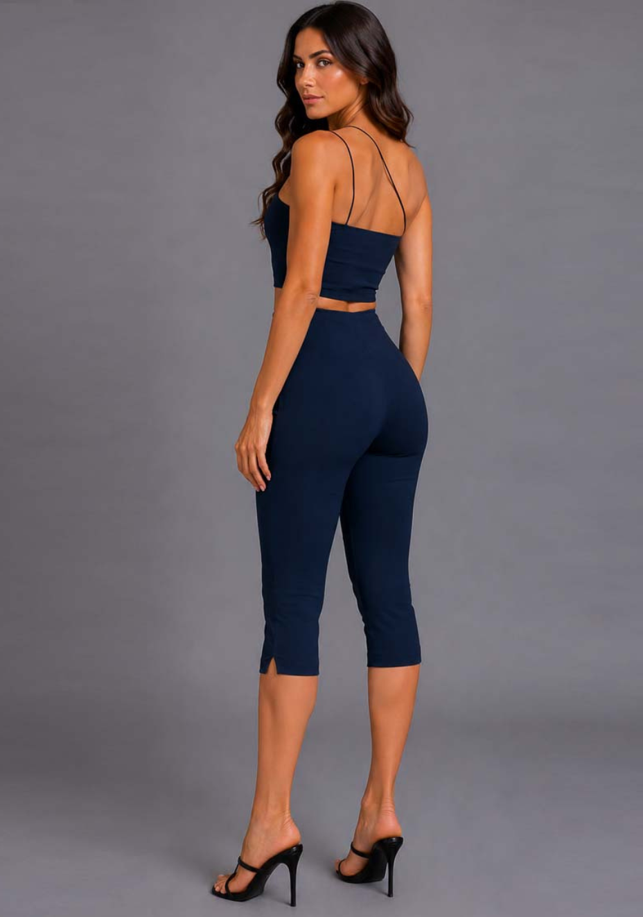 Capri | Cropped Navy Pants