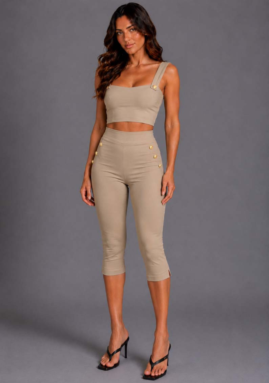 Capri | Cropped Taupe Pants