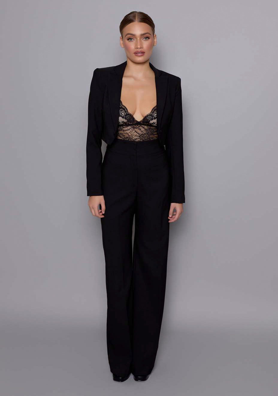 Lumi | High-Waist Black Tailored Pants