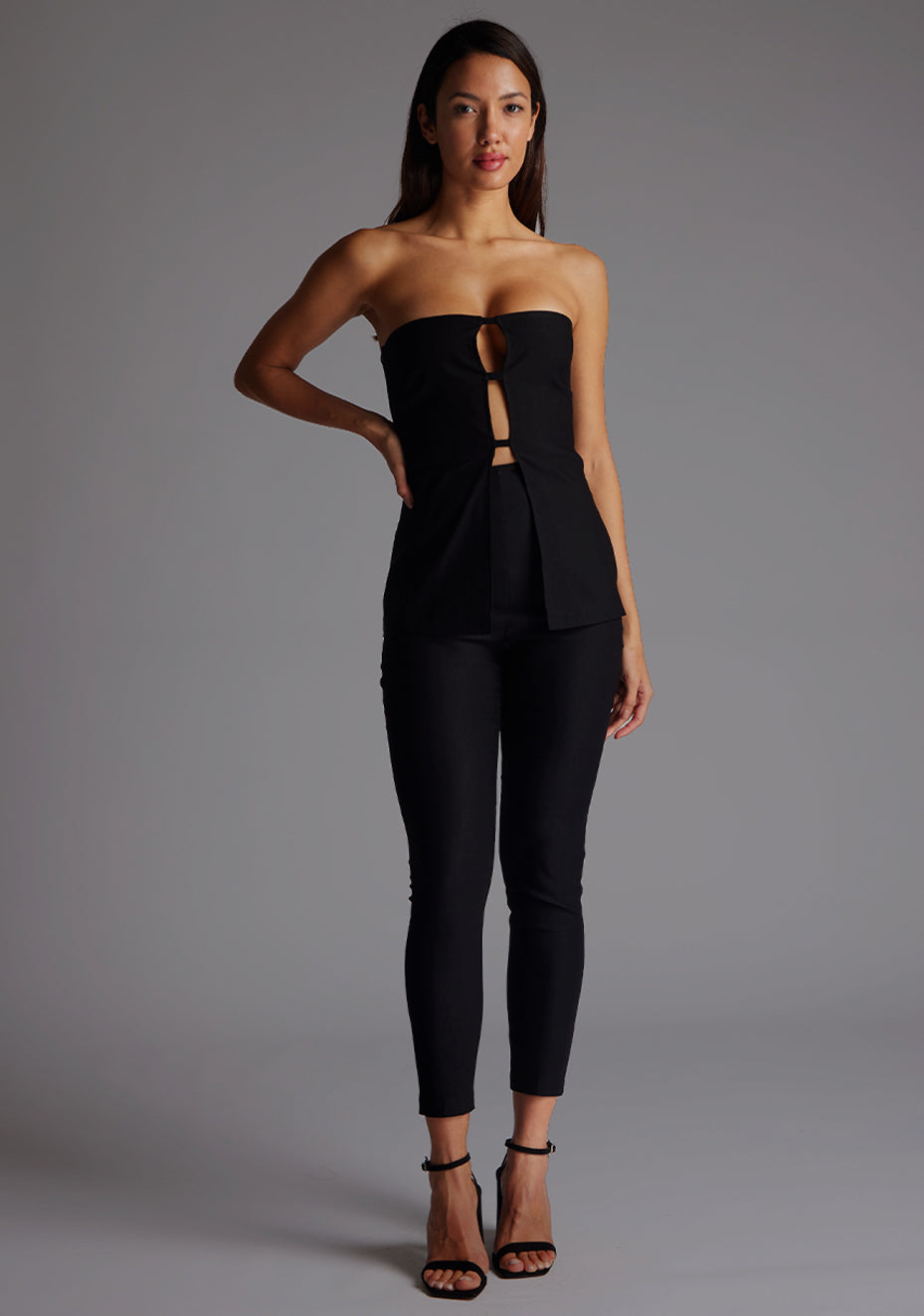 Mila | Slim Leg Black Pants