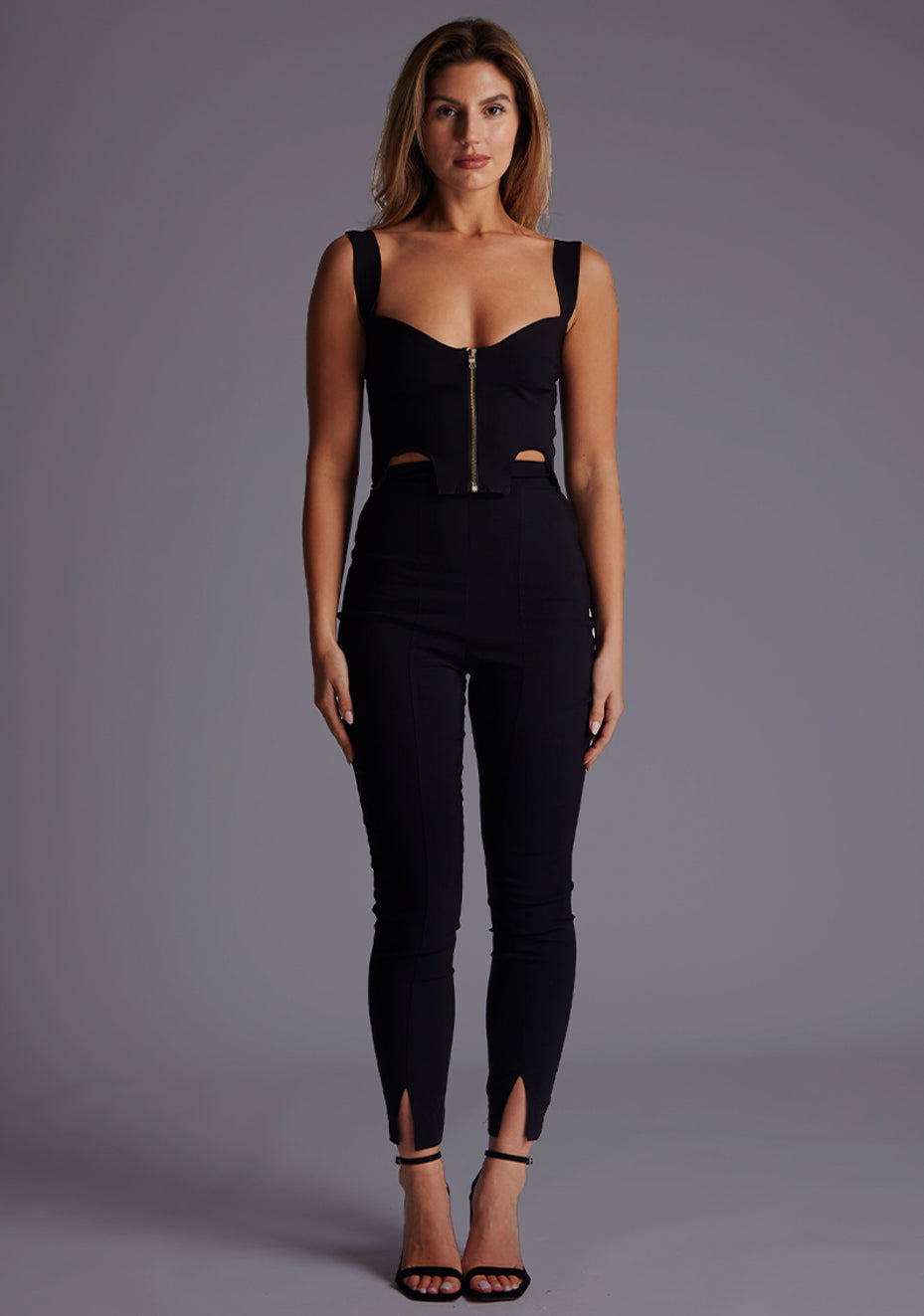 Juno | Sweetheart Black Crop Top
