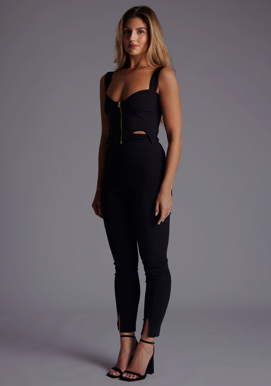 Raven | Slim Leg High Waisted Black Pants