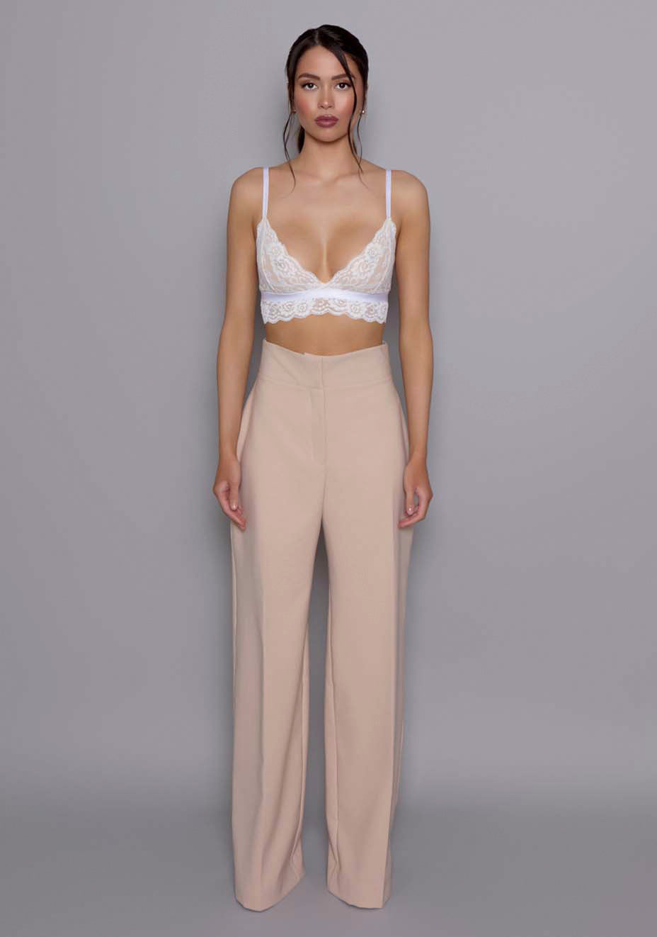 Lumi | High-Waist Stone Tailored Pants