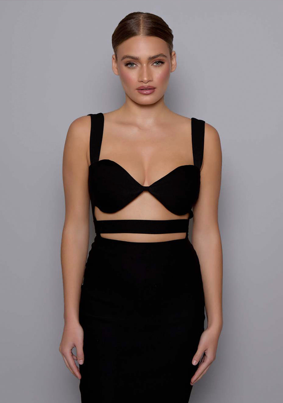 Solene | Cut Out Black Maxi Dress