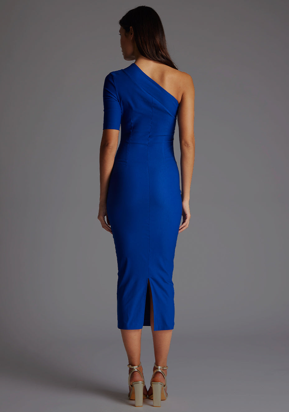 Erin | One Shoulder Bodycon Cobalt Midaxi Dress